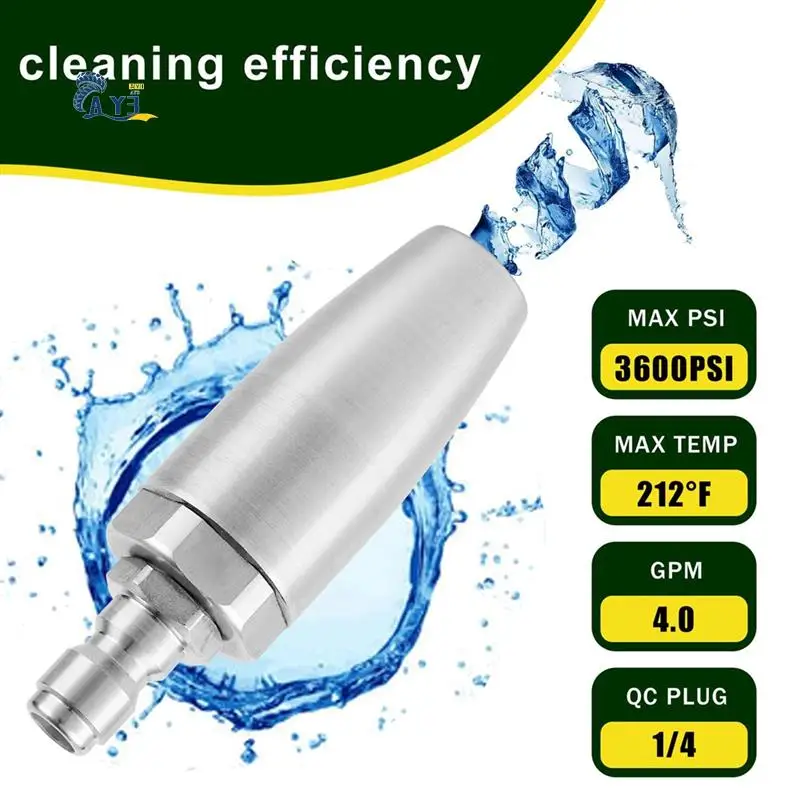 

AY03-Pressure Washer Tips Turbo Nozzle - Power Washer Turbo Nozzle, 1/4In Quick Connect,Stainless Steel, 4.0 Orifice