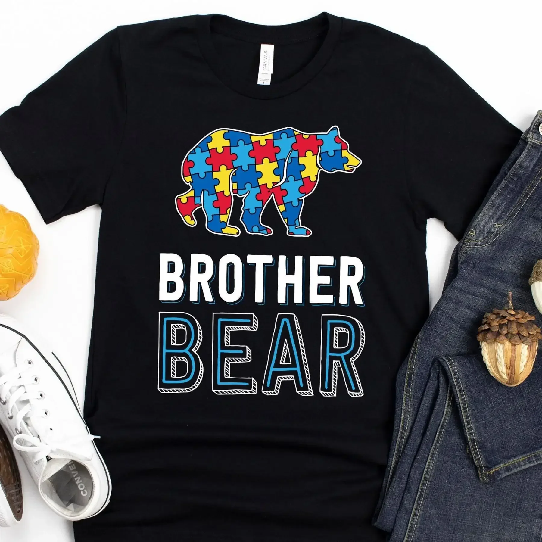 Brother Bear T Shirt Autism Awareness Matching Family Mama World Day Special