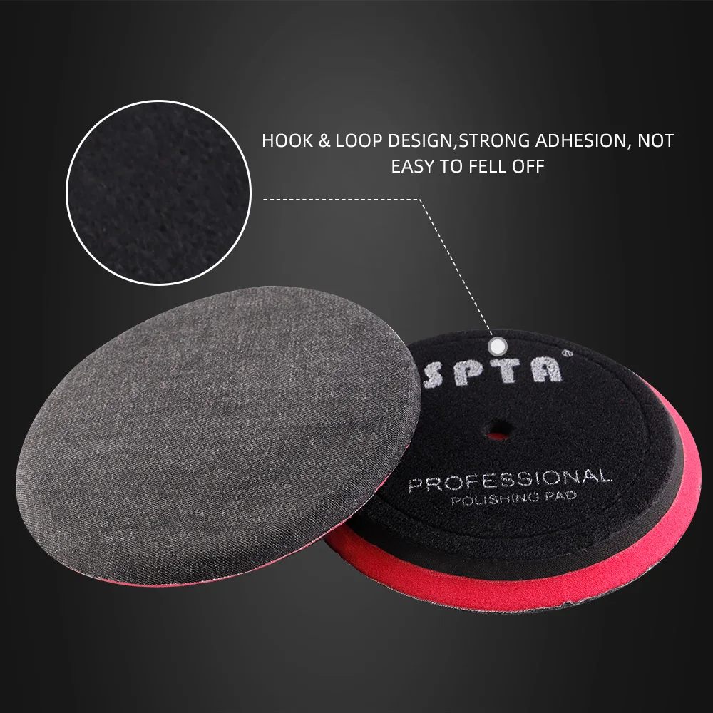 SPTA 5 inch (125mm) Premium Denim Pad Orange Peel Removal Polishing Pad For Car Polisher