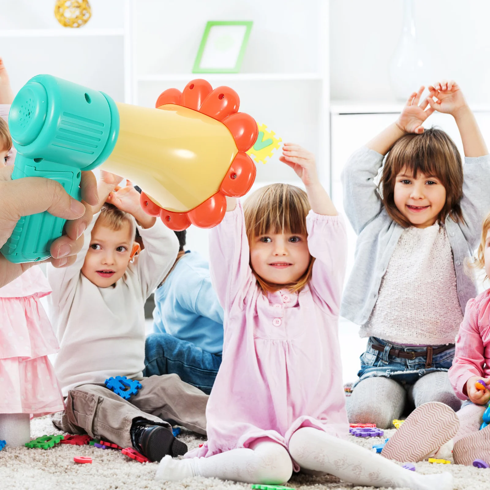 1 قطعة الاطفال مغير الصوت البوق البلاستيك الإلكترونية مكبر صوت لأداء المرحلة تعليم الرياضة الهتاف القرن المتكلم #2