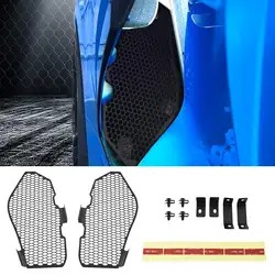 1 Pair For Corvette C8 2020 2021 2022 2023 Side Intake Mesh Grille Insert Black Aluminum Radiator Insert Intake Guards Accessory