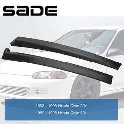 Left Right Windshield A-Pillar Trim Molding Door Garnish Trim Pillar Panel for 1992-1995 Honda Civic 2Dr 3Dr 72430-SR3-003