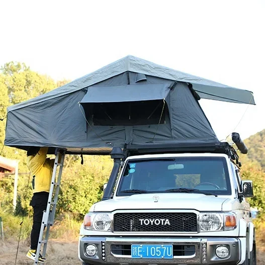 

Fiberglass Aluminum Rooftop Tent Camper Van Waterproof Rooftop Tent Wit Awning