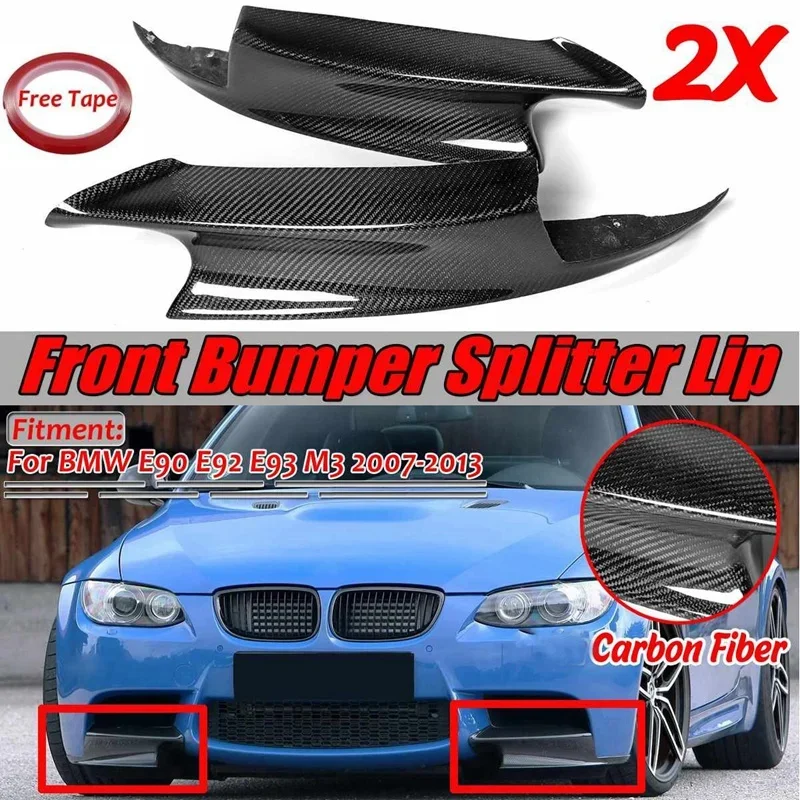 

X-T Carbon Fiber Style Front Bumper Splitter Spoiler Lip for -BMW E92 E93 M3 2007-2013