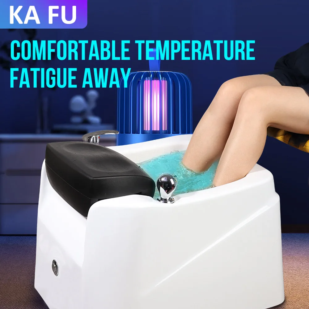 Foot Bath Tub  For Beauty Salon Acrylic Massage Surfing Lights Water Foot Therapy Basin Pedicur Bowl Foot Spa Pedicure Machine