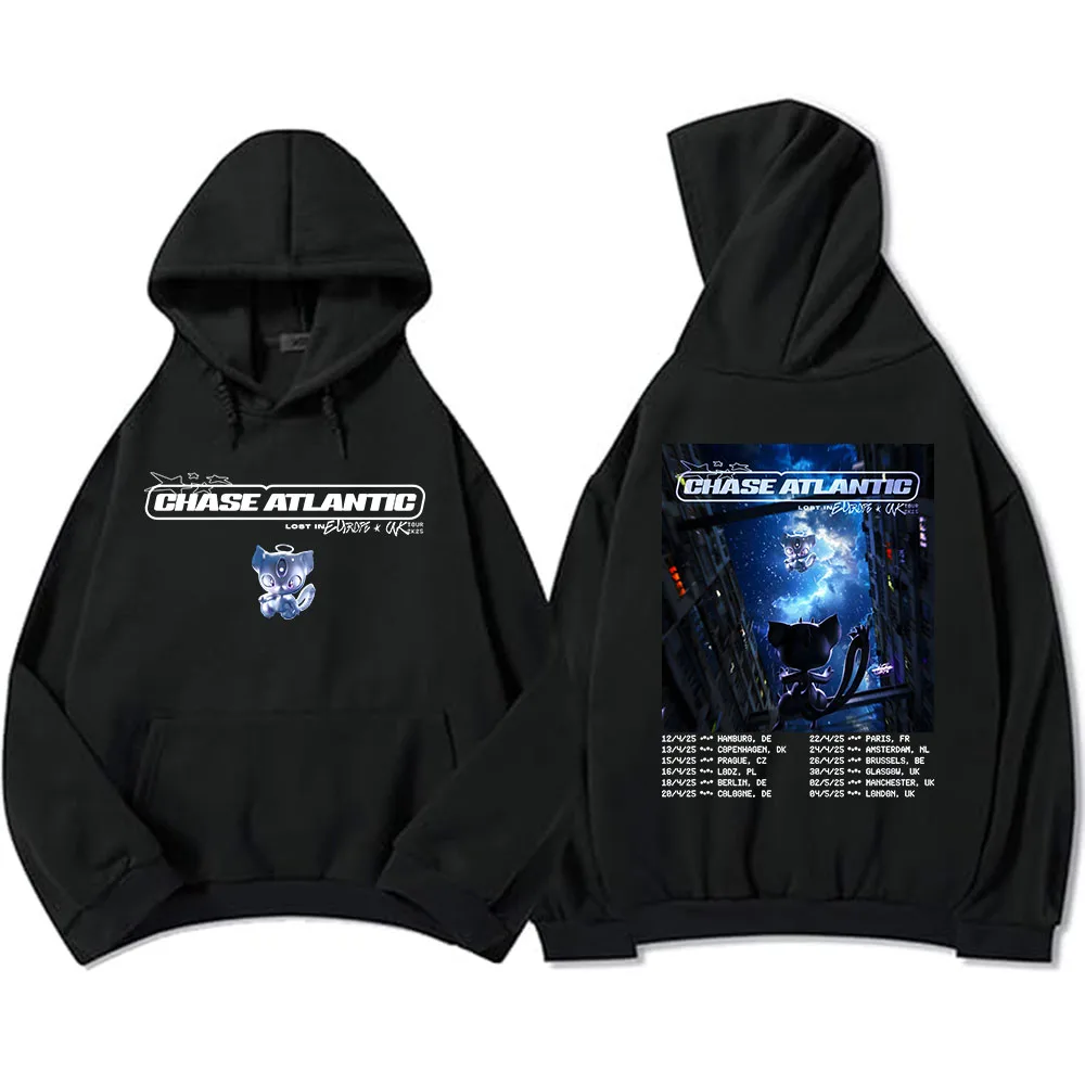 2025 UK and Europe 'Lost in Europe' Arena Tour Hoodies Chase Atlantic Graphic Sweatshirts Hooded Men/Women Clothes Hip Hop Hoody