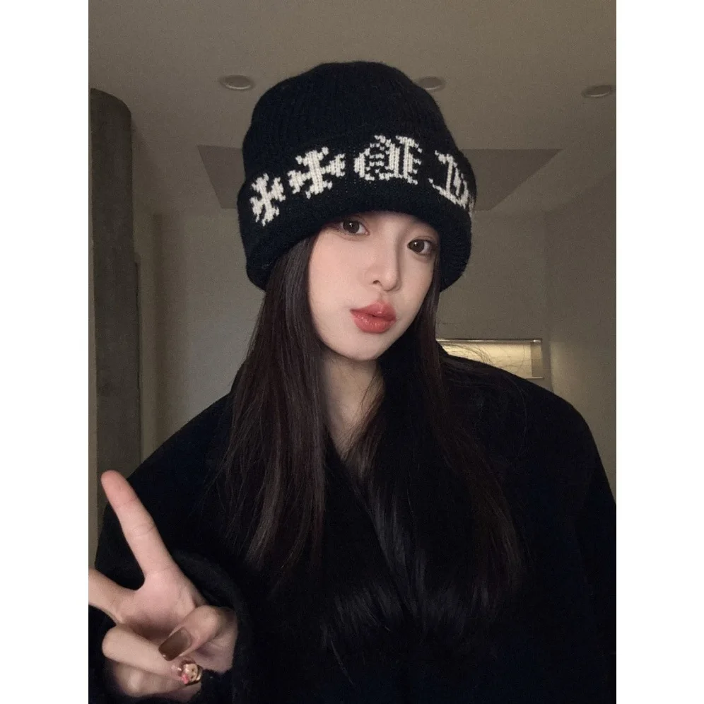 hat children's autumn and winter new big head circumference double wool cold hat thickened warm Fair Island stack hat tide