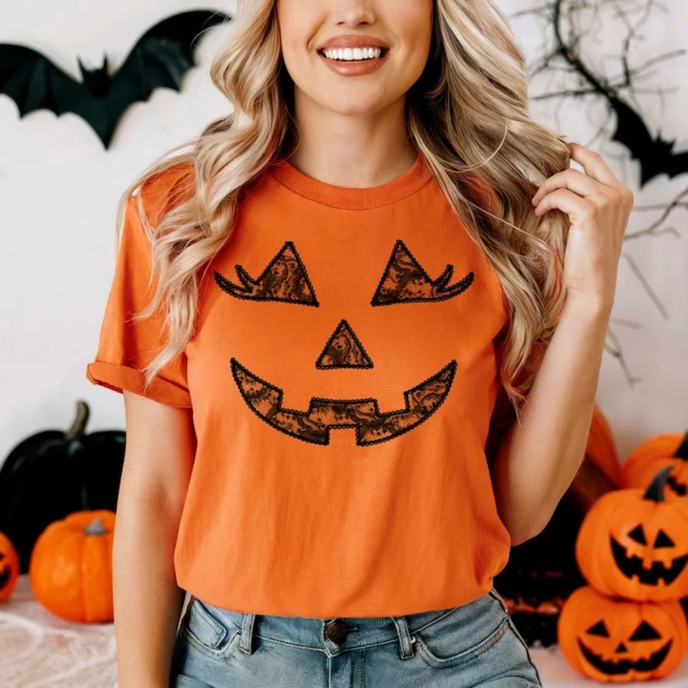 

Pumpkin Face Halloween T-shirt Funny Family Halloween Tees Camisas Masculina Man Clothes Comfortable Personality T Shirt