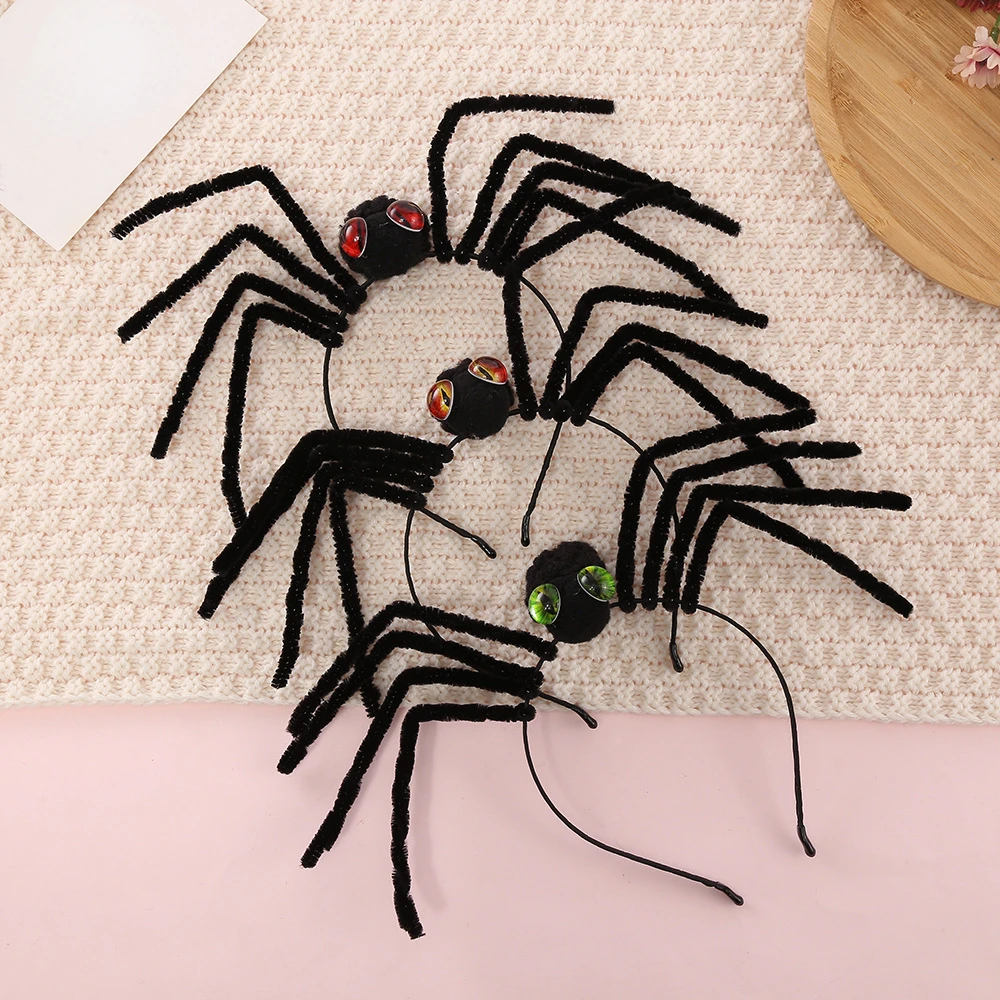 10pcs Halloween Headband Devil Horn Spider Hair Bands for Adults Kids Devil Cosplay Costume Props Party