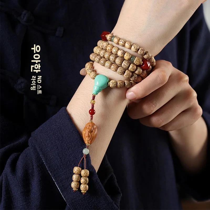 bracciale-tibetano-originale-zi-con-ciondolo-buddha-stella-e-luna-perline-gialle-antiche-multicircolare-gioielli-di-moda-per-donne