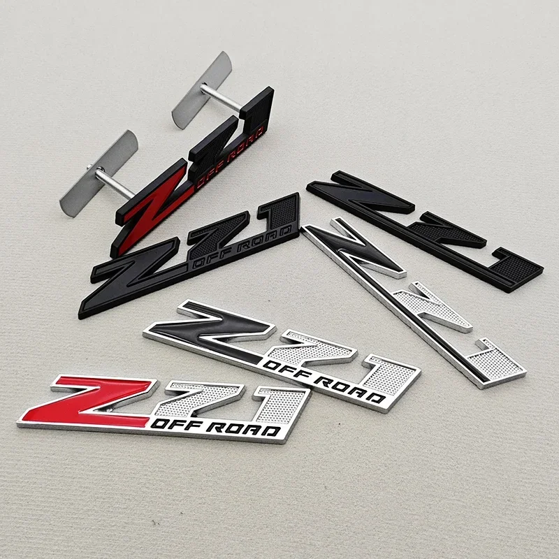 3D Metal Logo Z71 OFF ROAD Car Sticker Trunk Embelem Front Grille Badge For Silverado Colorado Tahoe Accessories