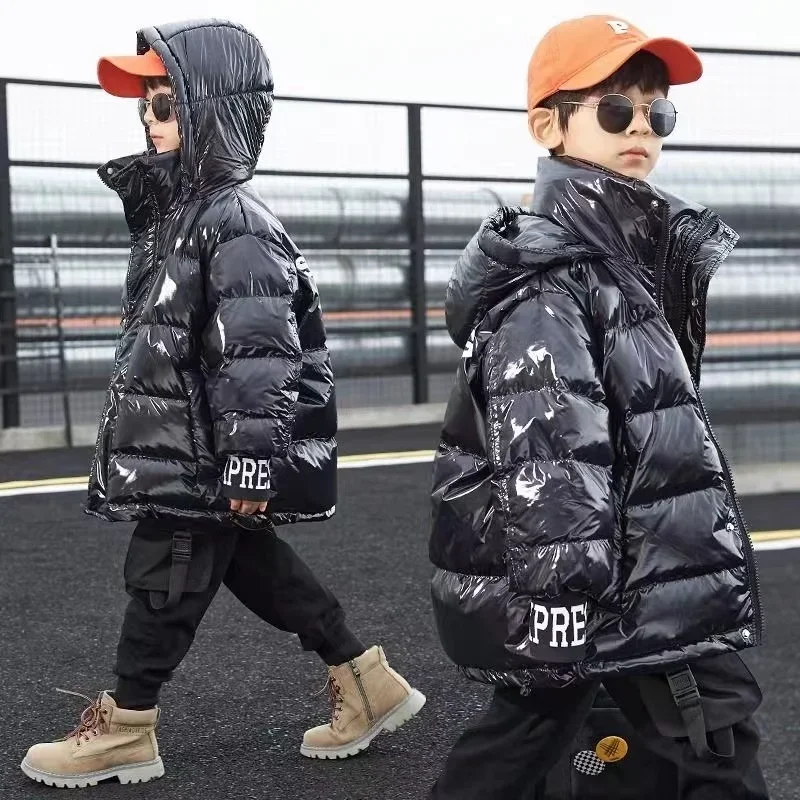 Boys Cotton Jacket Winter 2024 New Fashion Trend Children's Down Cotton Jacket Children's Thick Cotton Jacket Outerwear Clothing