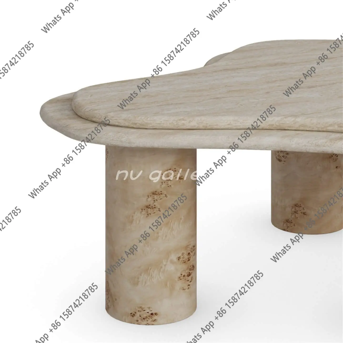 Minimalist special-shaped marble coffee table designer living room small apartment high-end coffee table art