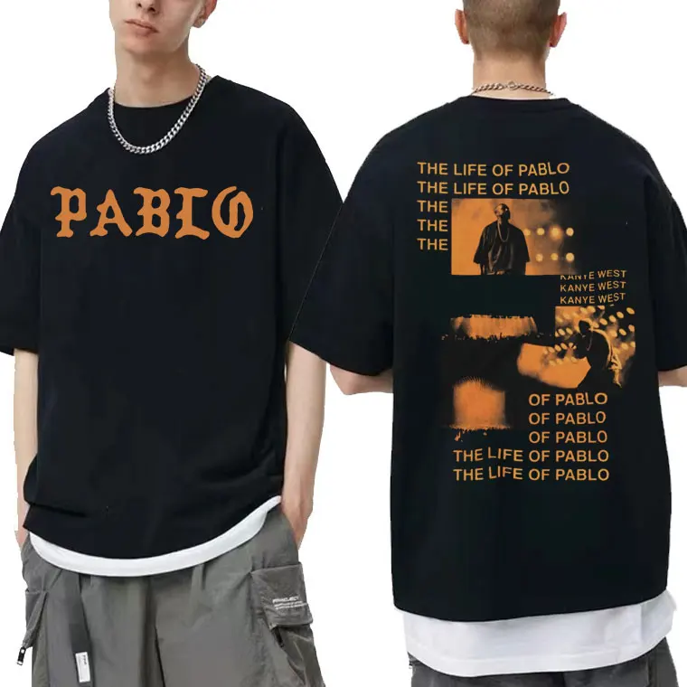 Kanye West THE LIFE OF PABLO Album Music Print Tshirt Summer Men's Brand Streetwear Men Women Fashion Oversized Cotton T-shirts