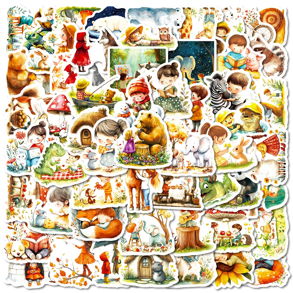 10/30/50 stücke Nette Cartoon Magie Wald Graffiti Aufkleber Vintage Ästhetischen Aufkleber DIY Gepäck Telefon Schreibwaren Kind Aufkleber Dekor