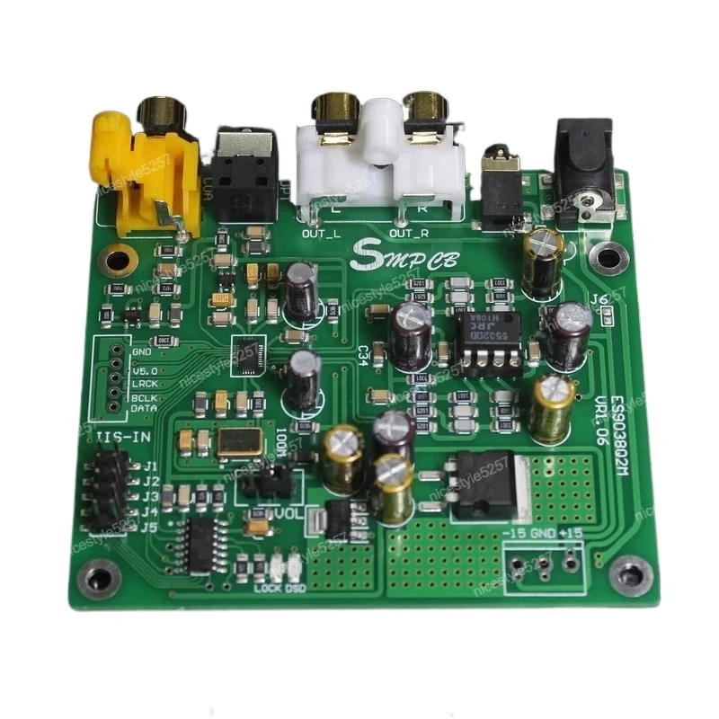 ES9038 Q2M DAC DSD decoder board, supports IIS DSD 384KHz coaxial fiber DOP