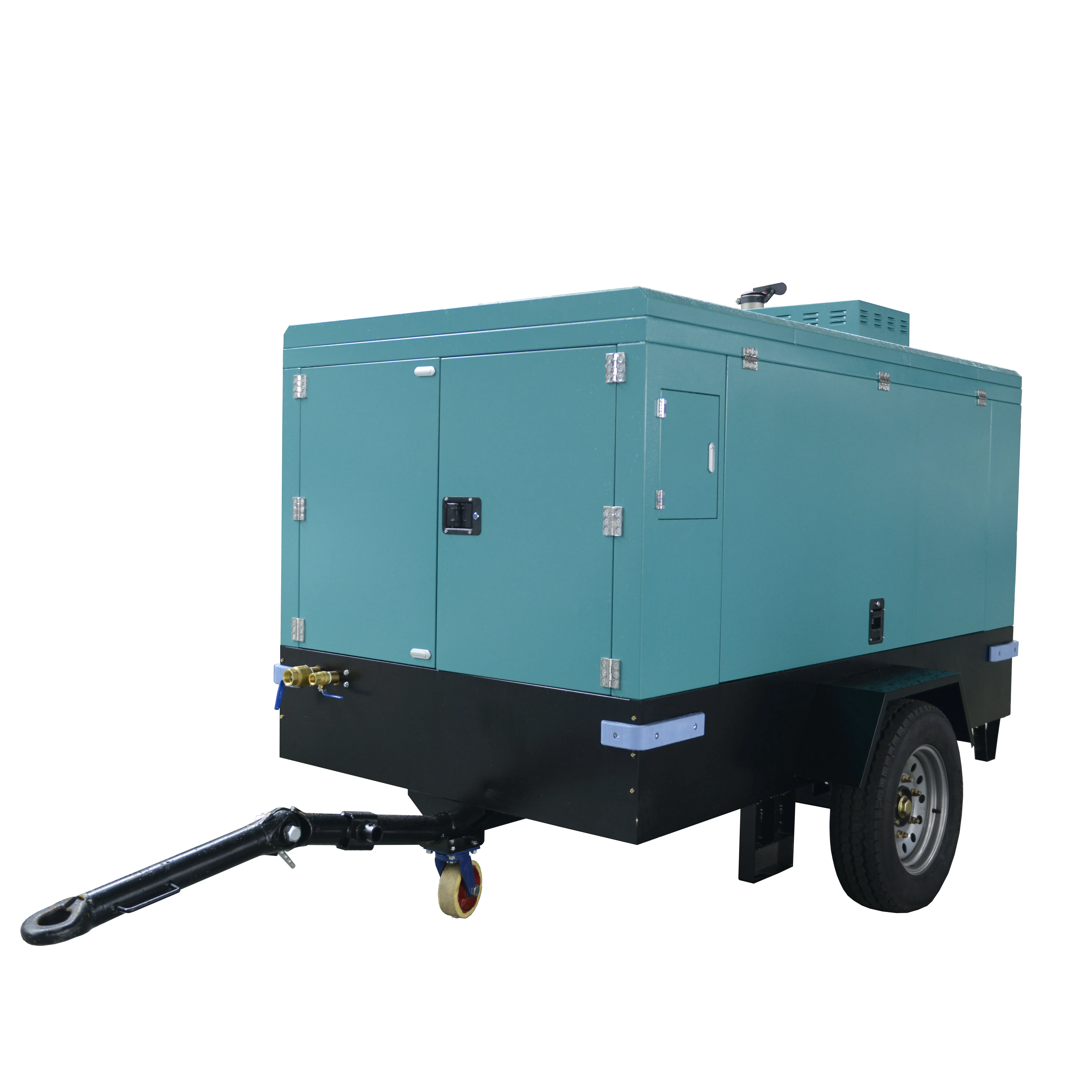 Factory Price High Pressure Diesel Lubricated Portable Rotary Screw Air Compressor Engine Air Cooled 24m/min 1 Year Warranty