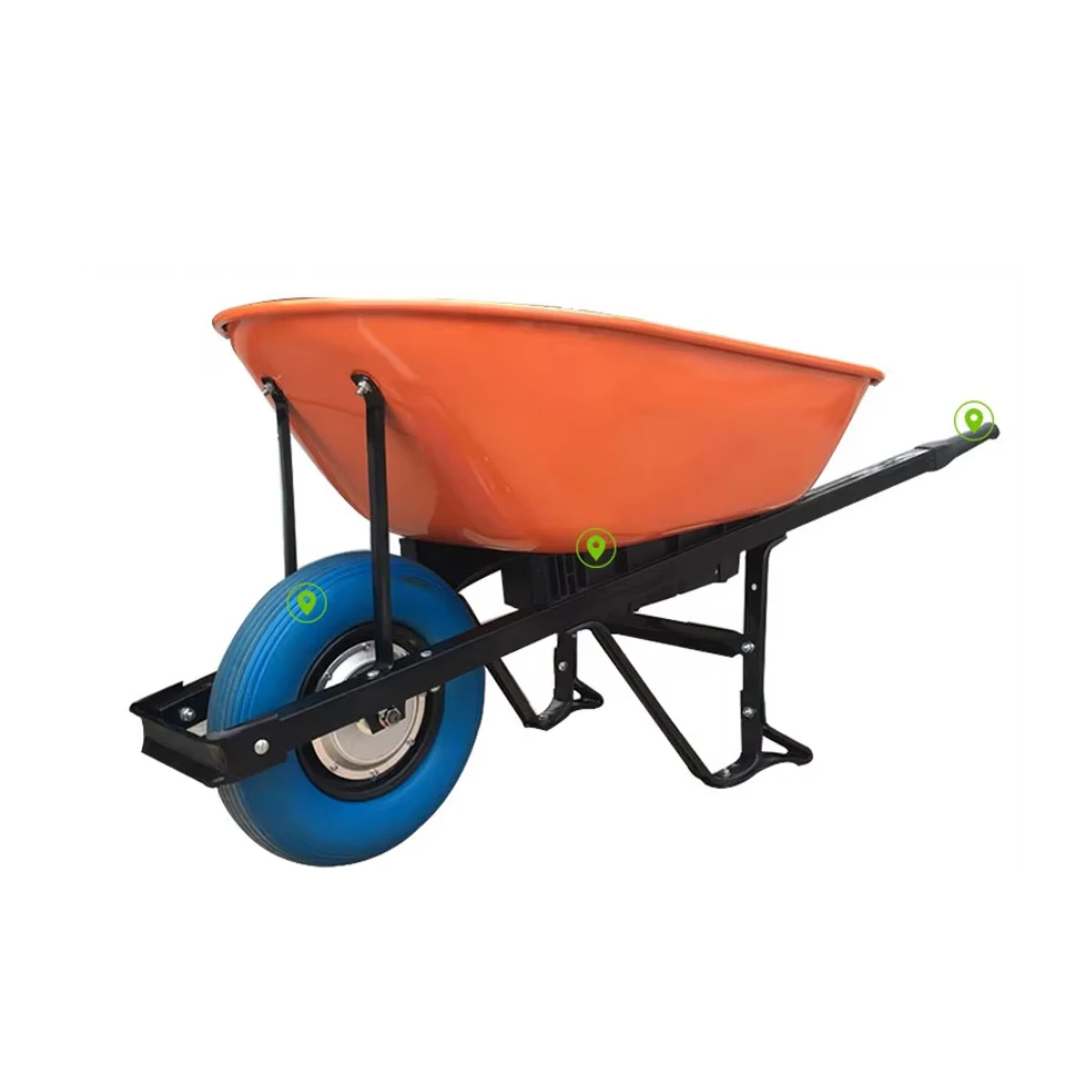 Heavy Duty Metal Construction Wheelbarrow for Gardening and Industrial Use Electric Wheelbarrow