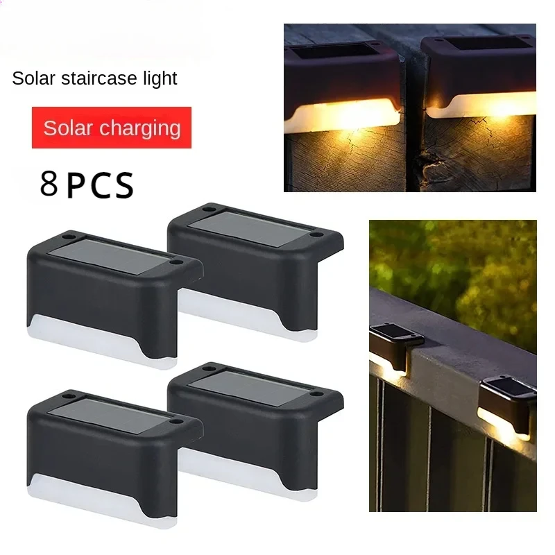 impermeavel led solar deck luzes luzes ao ar livre trilho escadas fence yard patio e caminho 16 pacote 01