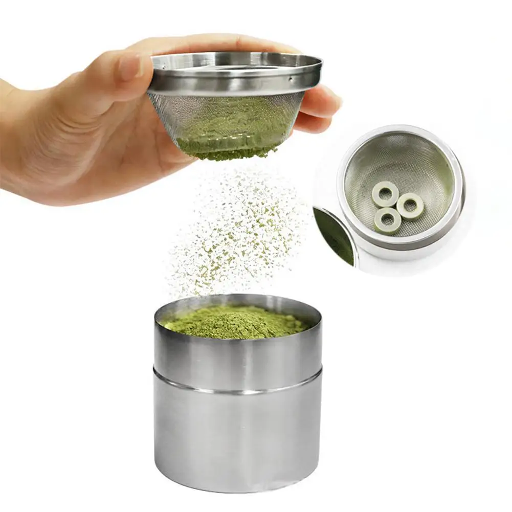 Portable Mini Matcha Powder Can Thick Tinplate Tea Sealed Jar Spice Storage Box Container Box Kitchen Gadgets Household ﻿