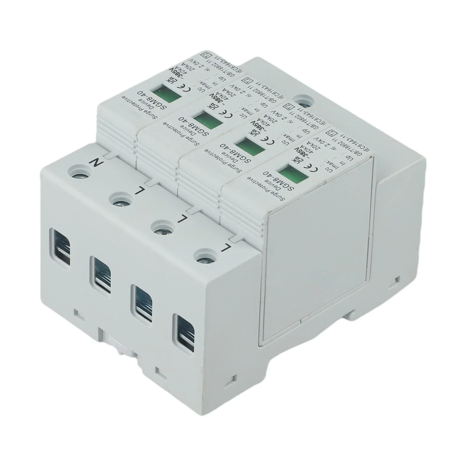 20KA Surge Protector Surge Arrester For Electrical Systems Good Electrical Conductivity Modular Design For 36MM Guide Rail