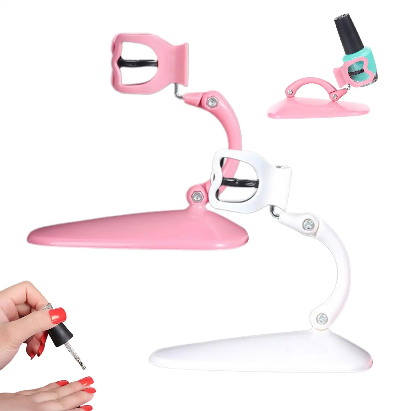 

Держатель для лака для ногтей, фиксирующий зажим для дисплея, регулируемый держатель для гель-лака для ногтей, органайзер для красоты, женщин, девочек, домашний маникюр