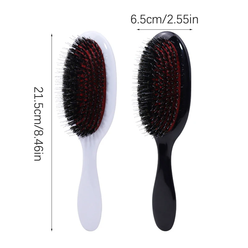 1PC Oval Boar Bristle & Nylon Hair Comb Mini Anti-static Hair Scalp Massage Comb Hairbrush Salon Hair Brush Styling Tool