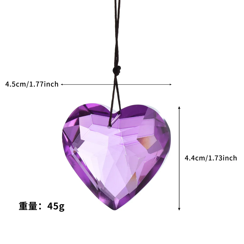 Crystal Heart Prism Pendant Crystal Craft Jewelry Accessories Chandelier Decorations Hanging Ornament Sun Catcher