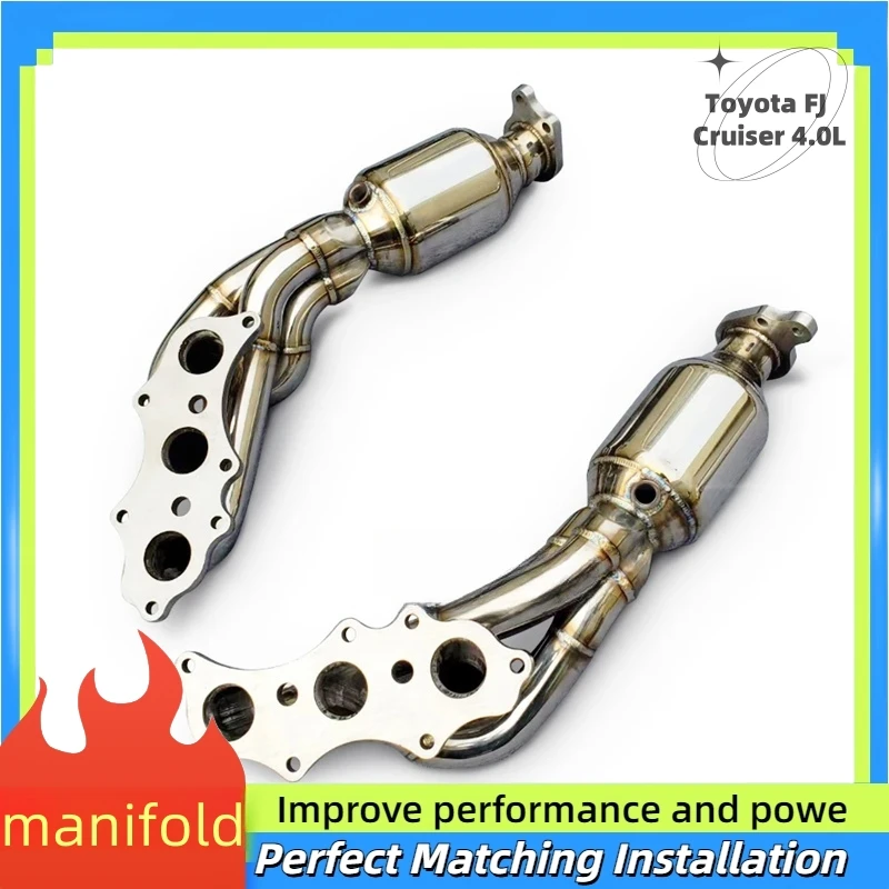 

For Toyota FJ Cruiser 4.0L stainless steel 304 lower pipe high-performance manifold exhaust OEM without Cat exhaust downpipe