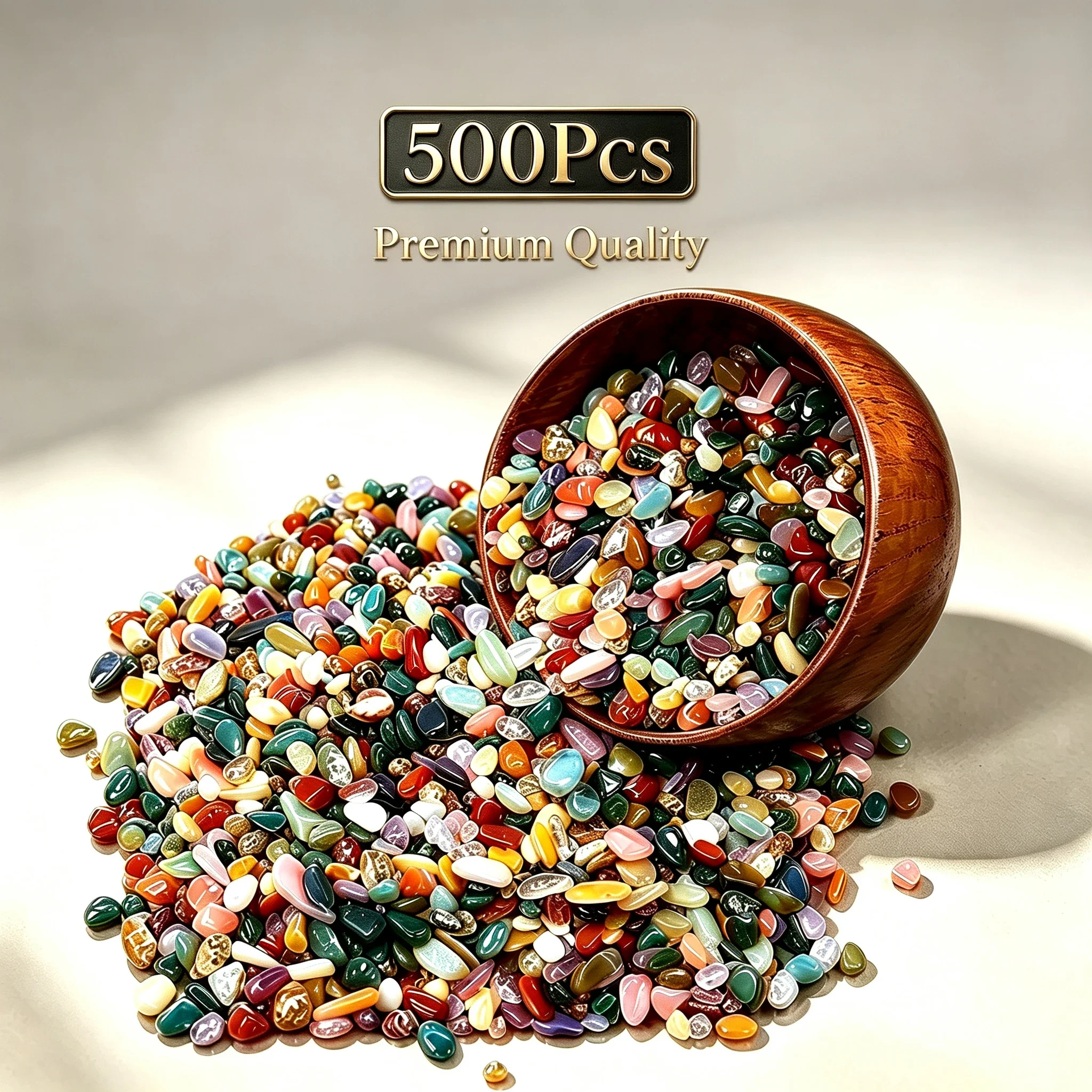 500g/Bag Fish Tank Natural Agate Tumbled Stones and Mix Color  Friendly Crystals Bulk - Assorted Tumbled Polished Gemstones Home