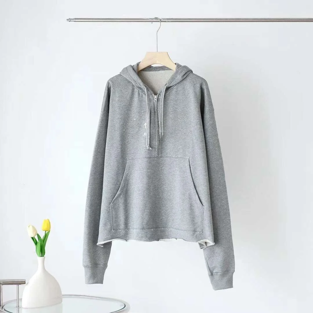 เสื้อฮู้ดดี้พิมพ์ลายดิจิตอลแบบใหม่ของอเมริกา ปี 2025 ทรงหลวม ซิปยาว แขนยาว เสื้อฮู้ดสำหรับผู้หญิงและผู้ชาย