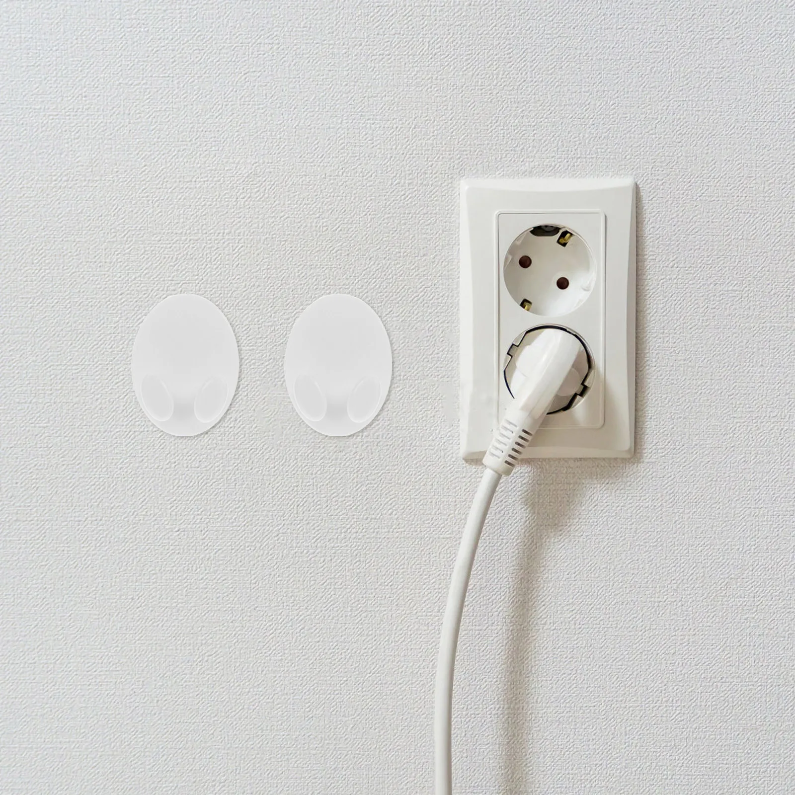 

4 pcs Power Cord Organizer Holder Adhesive Plug Hanger For Plug Cable Key Towel Phone Mount Storage Rack Grey Bathroom Fixture