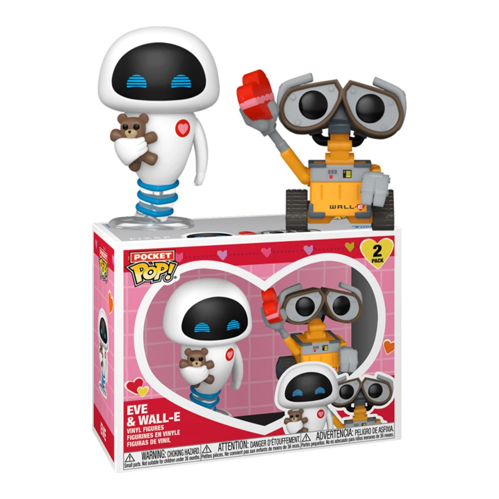 Funko Pop Wall-E & Eve Action Figures  Eve#1531 Dolls Toys Desktop Decoration Kawaii Wall-E Model Ornament Valentines Gift