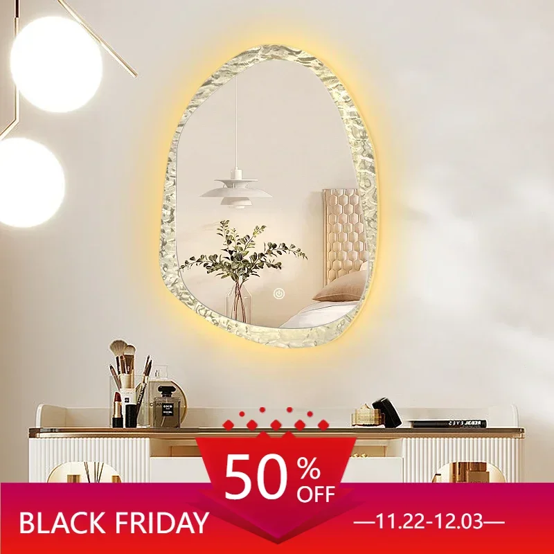 Nordic House Decorative Mirrors Korean Children Room Nordic Vintage Decorative Mirrors Wall Girls Funky Lustro Deco Home YN50DM