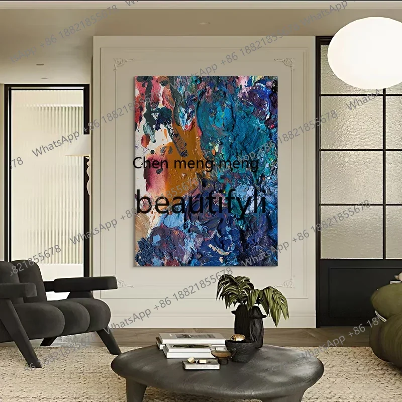 D178  Abstract hand-painted decorative oil painting, texture feeling living room sofa background wall hanging painting