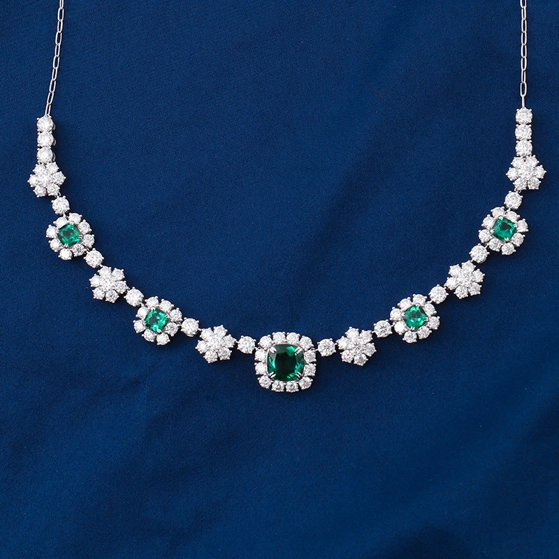 

Прованс 18/14/10 К, однотонное золото, огранка в лаборатории, шамбиан с круглой муассанитом DEF VVS, роскошное стильное ожерелье для женщин