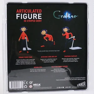 Neca Coraline Figürü Su Geçirmez Bir Ceket ve Kot Pantolon, Çizgili Kazak, Yıldıza dayanıyor Coraline'in 6 büyük satışı-1 numara