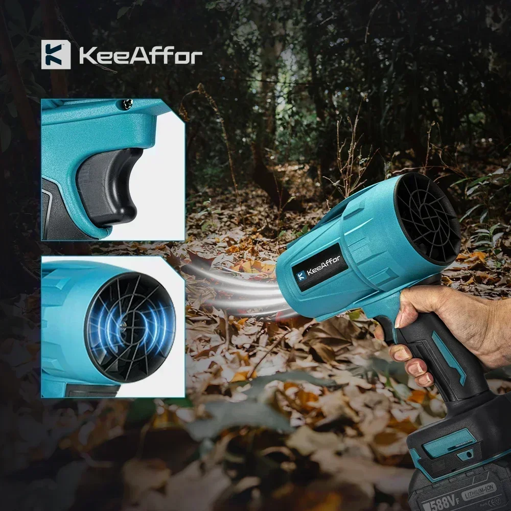 KEEAFFOR 200 M/S ventilador Turbo Jet sin escobillas 2000W soplador de aire eléctrico inalámbrico herramienta eléctrica de mano violenta para