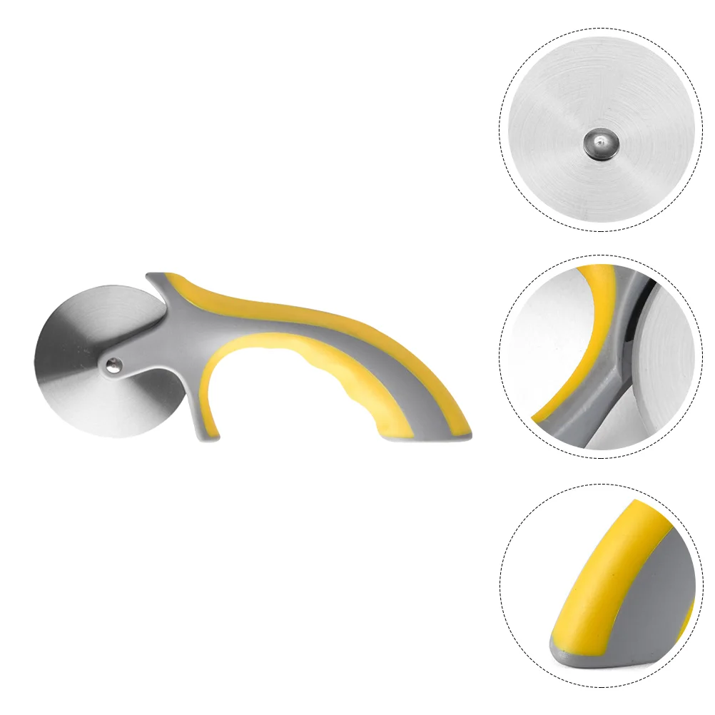 Pizza Stainless Steel Joystick Convenient Roller Supply Yellow Kitchen Tool Cutting