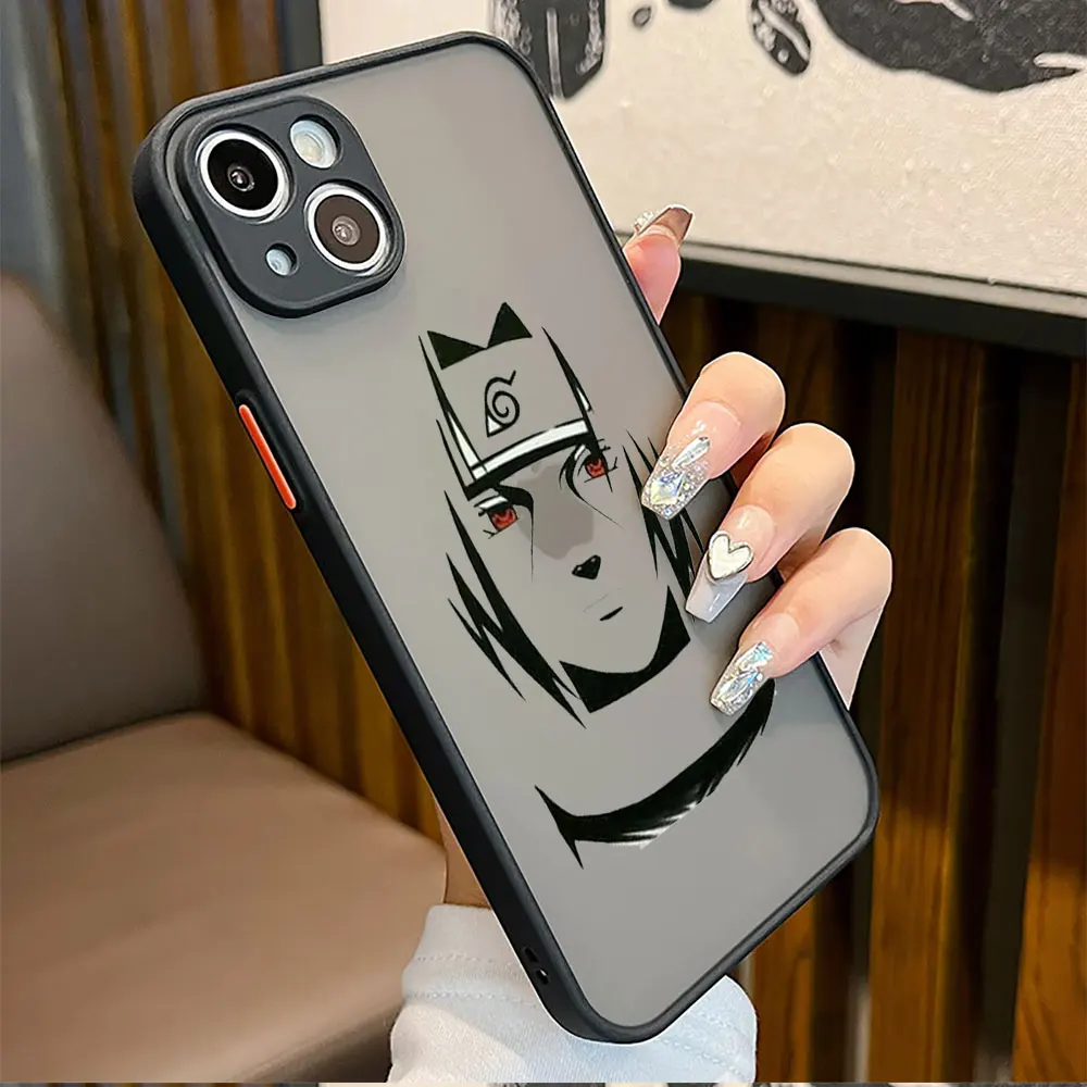 Custodia per Apple iPhone 15 11 14 13 Pro Max 12 Mini 7 8 Plus SE XS XR 6 6S Cover posteriore per PC Luxury Fundas N-Naruto Anime Japan