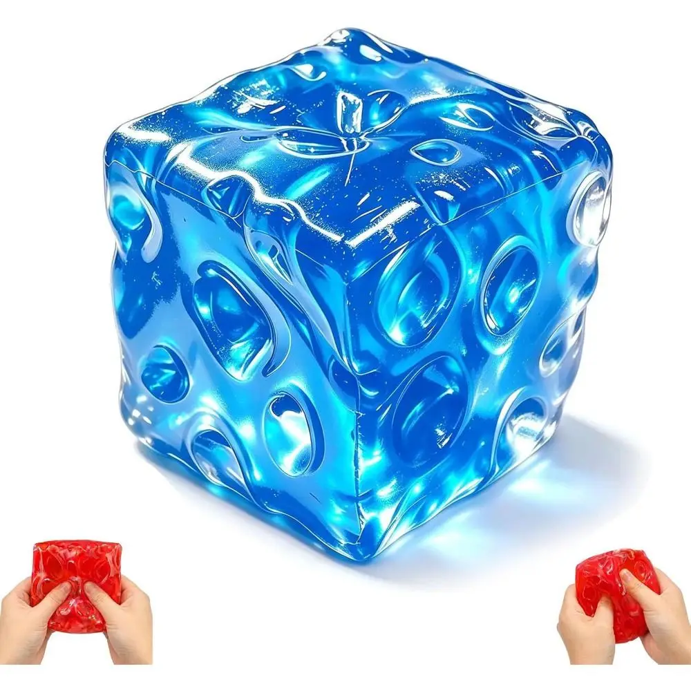 Coconut Oil Transparent Cheese Squishy Super Soft Square Cheese Squeeze Ball 6cm Maltose Sensory Fidget Ball Relaxing Gift
