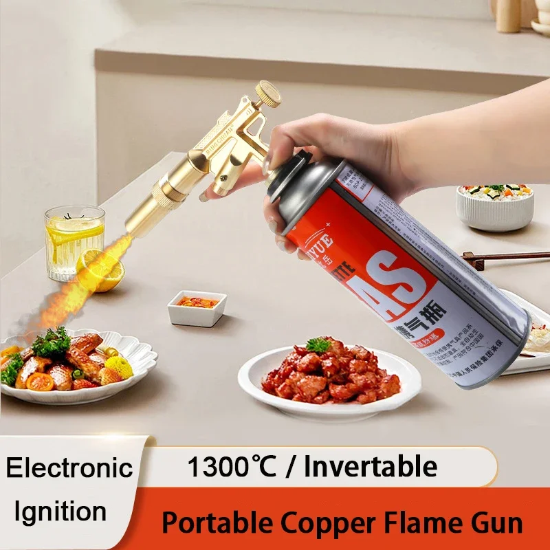 

Portable Welding Gas Torch Butane Gas Burner Kitchen Lighter Copper Flame Gun Outdoor Camping BBQ Flamethrower Welding Equipment