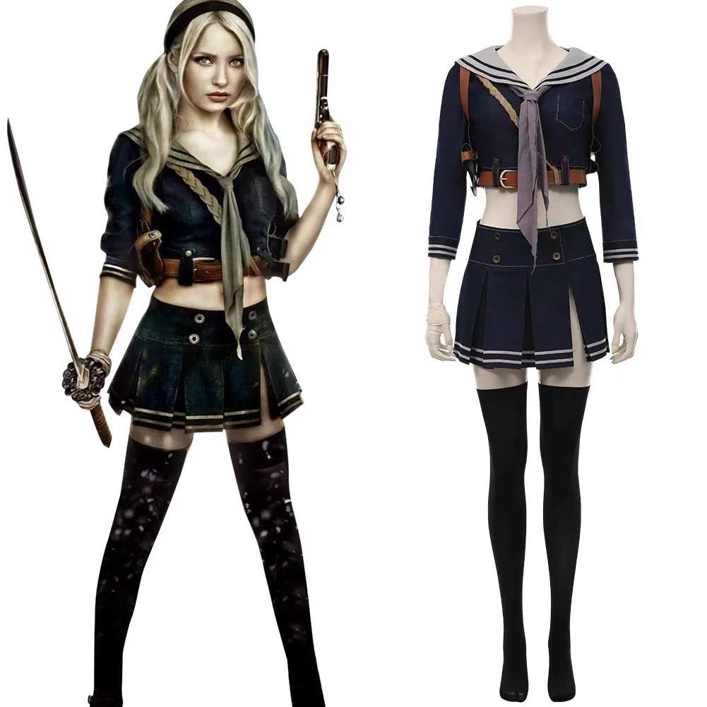 

Movie Sucker Punch Baby Doll Cosplay Costumes JK Uniform Halloween Carnival Dressing For Women Girls