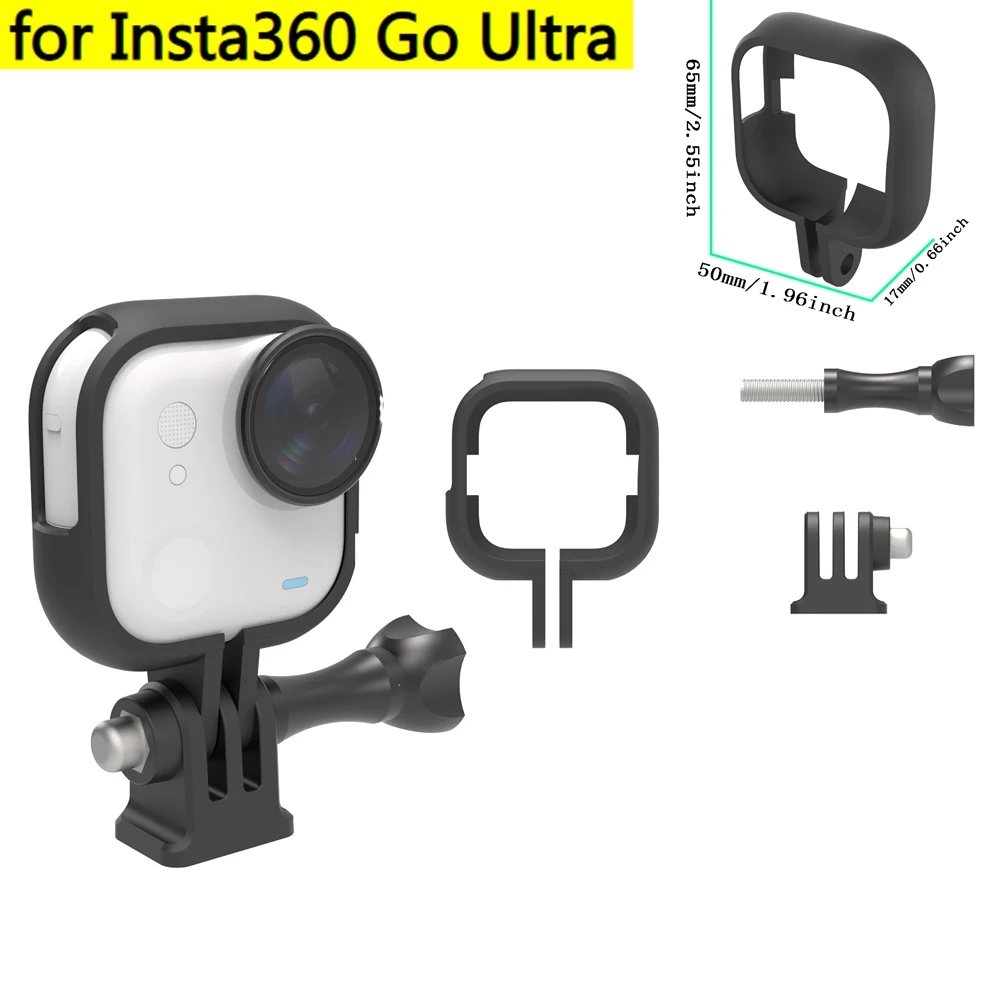 

Protective Case Frame for Insta360 Go Ultra, Plastic Protective Bezel Frame Camera Adapter Mount Action Camera Accessories