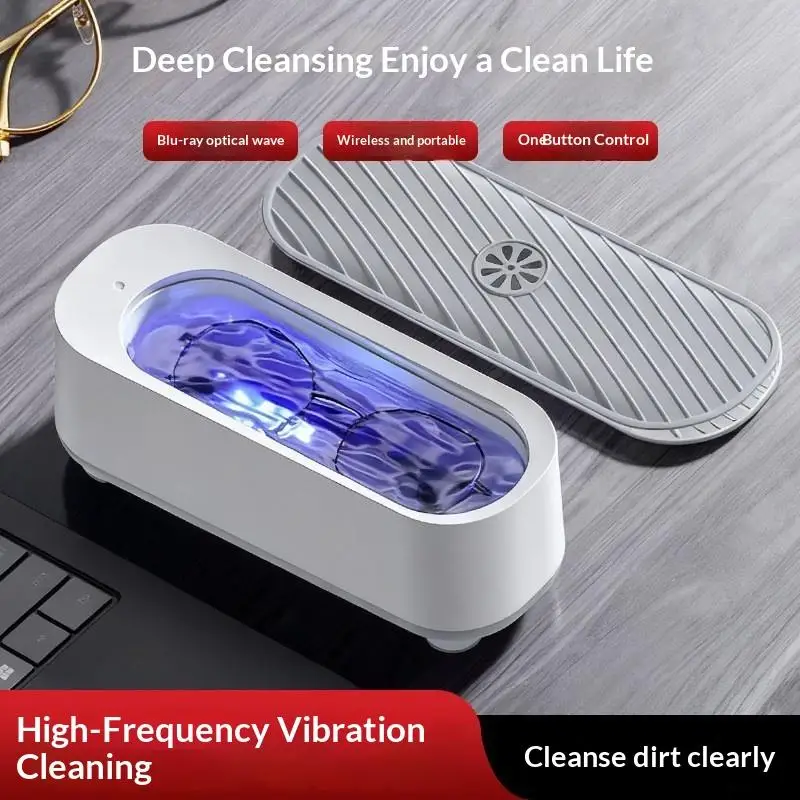 Mini Ultrasonic Cleaning Machine Household Sonic Cleaner For Glasses Sunglasses Jewelry Watch Cosmetic Brush Daily Accessories