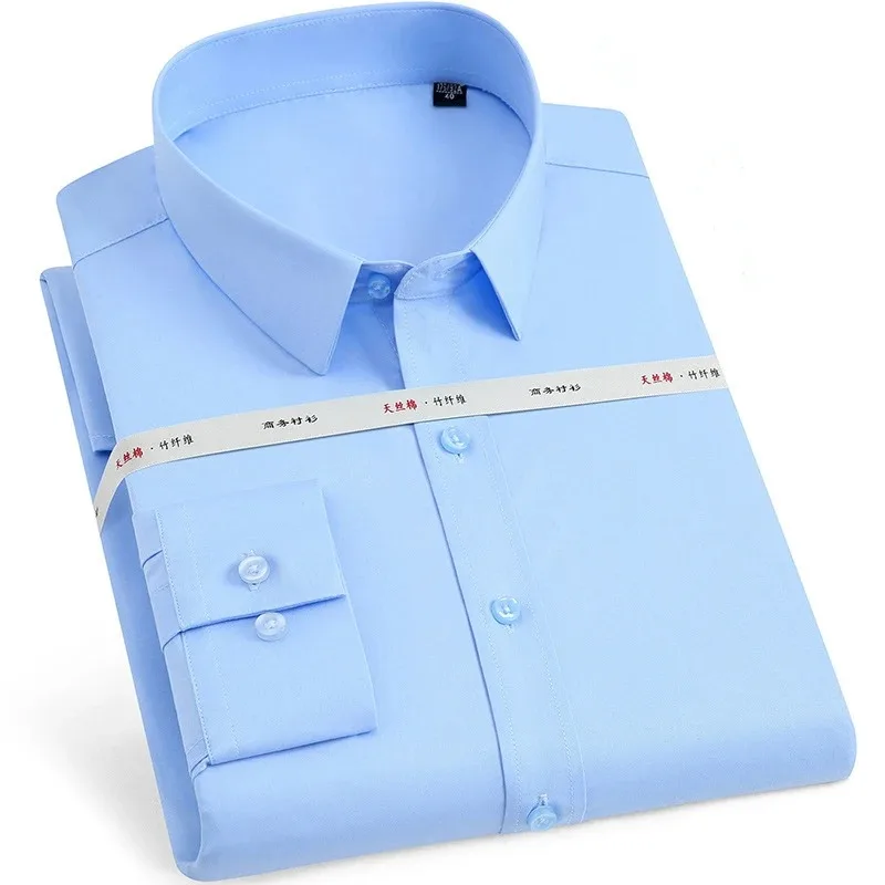 Bamboo Fiber Anti-wrinkle Shirt Long Sleeve