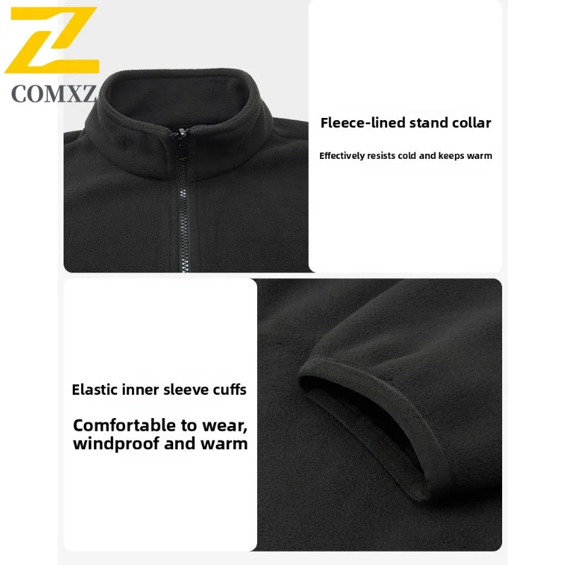 سترة COMXZ للرجال لتسلق الجبال بتصميم سميك مريح للاستخدام الخارجي مقاوم للرياح في الشارع معاطف شتوية خفيفة الوزن ومريحة #6