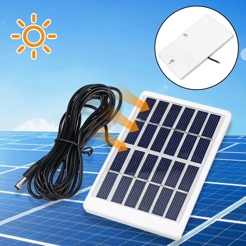 Solar Panel 6V 1.2W DC Port Portable Polycrystalline Silicon for Street Lamps Camera for Cell Phone Power Bank Battery Charger