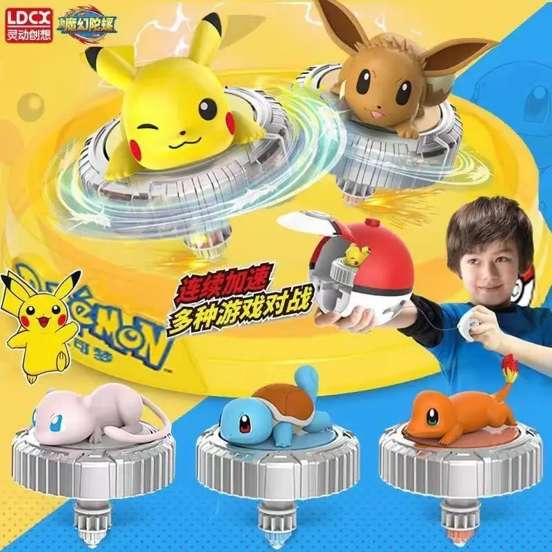 Pokemon Anime Pikachu Tops Launchers Beyblade Magic Gyro Children Arena Toys Action Figure Boy Birthday Christmas Holiday Gift