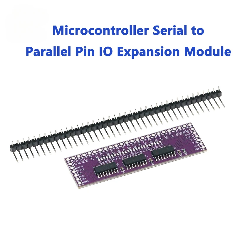 Microcontrolador RQG Serial para Módulo de Expansão IO de Pino Paralelo 74HC595 Expansão de Porta de Saída 3 a 24 pinos Controle LED